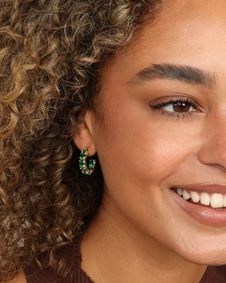Melinda Maria "Oh She Fancy" Hoops .75" Emerald