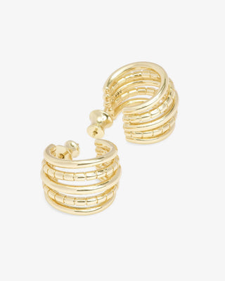 Melinda Maria Talon 5 Row Hoops. Product shot on white background.