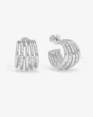 Melinda Maria Talon 5 Row Hoops. Product is shot on white background. 