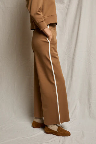Perfect White Tee Mikos Travel Wide Leg Pant With Pockets Mocha