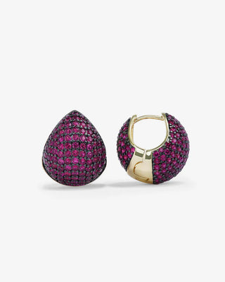 Melinda Maria Norah Pave Earrings Ruby