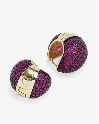 Melinda Maria Norah Pave Earrings Ruby
