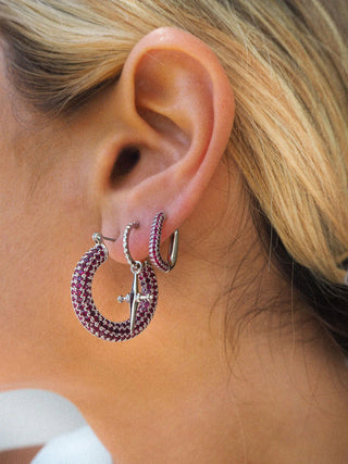 luv aj pave baby amalfi hoops ruby red