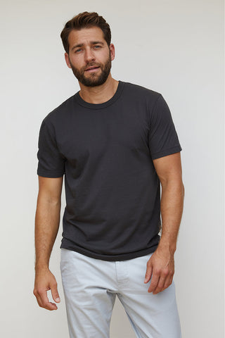 men's cotton crew neck short sleeve tee, Presley Tee, Short Sleeve Tee, Perfect White tee men's cotton crew neck short sleeve tee, Cotton crew neck in black, Black tee, Cotton Crew Neck, Presley Men’s Supima short sleeve crew neck, Presley supine vintage black, Vintage black shirts