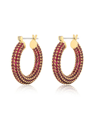 luv aj pave baby amalfi hoops ruby red