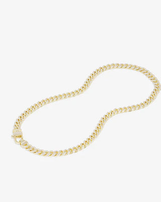 Melinda Maria Pave Julian Cuban Chain Necklace 6.8mm