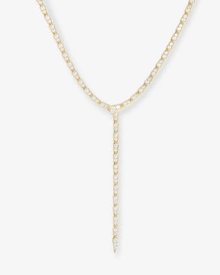 Melinda Maria Pave Serpent Lariat Necklace