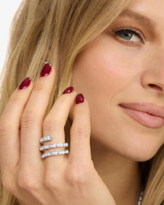 Melinda Maria Pavé Serpent Ring