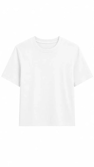 Perfect White Tee Atlas Crewneck Heavy Jersey Cotton Tee White. Product is shot on white background.