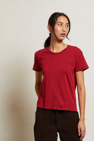 Perfect White Tee Harley Cotton Boxy Crew Tee Maple