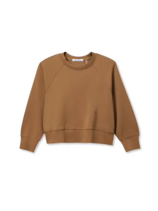 Perfect White Tee Nell Travel Raglan Sweatshirt Mocha