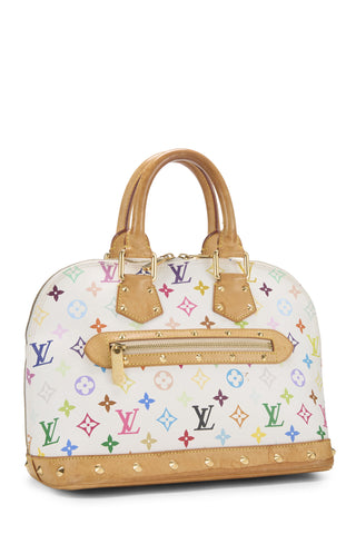 House of 29 x What Goes Around Comes Around Louis Vuitton Alma PM White Multi Colored Takashi Murakami Bag