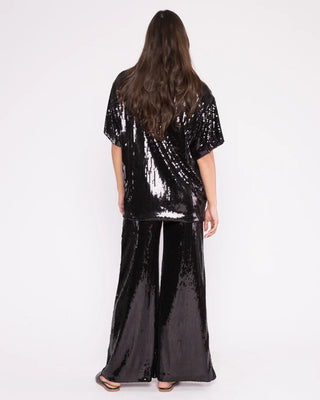 Ripley Rader Black Sequin Party Top