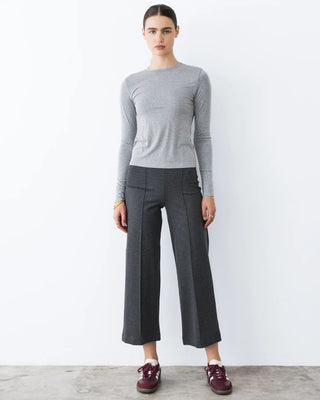 Ripley Rader Ash Modal Fitted Long Sleeve. Model is posing in the product in front of a white background. 