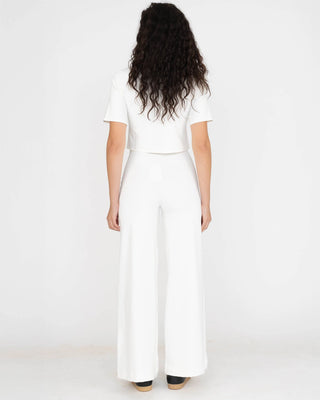 Ripley Rader Off-White Ponte Knit Wide Leg Pant-Standard