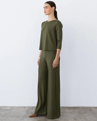 Ripley Rader Olive Scuba Wide Leg Pant-Standard