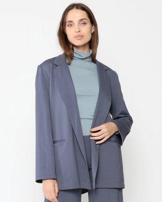 Ripley Rader Sea Blue Ponte Knit Oversized Blazer