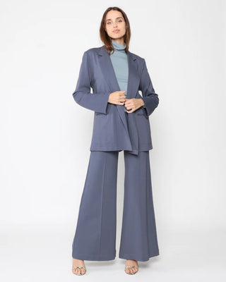 Ripley Rader Sea Blue Ponte Knit Oversized Blazer