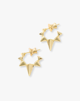 Melinda Maria, Melinda Maria earrings, Jewelry, Melinda Maria Gold Hoops, Accessory, Fine jewelry, Gold Earrings, Spiked earrings, Earring