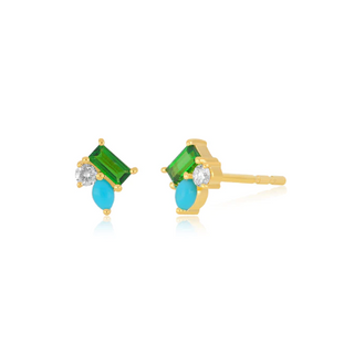 EF Collection Triple Treasure Stud Earring, "ef collection studs" "ef collection earrings sale" "ef collection earrings" "ef collection ear cuff" "ef collection jewelry reviews" "ef collection diamond ear cuff" 