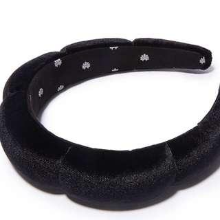 Lele Sadoughi Jet Velvet Scalloped Headband, "lele sadoughi velvet headband" "lele sadoughi black velvet headband" "lele sadoughi red velvet headband"