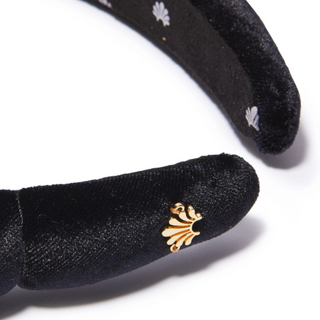 Lele Sadoughi Jet Velvet Scalloped Headband, "lele sadoughi velvet headband" "lele sadoughi black velvet headband" "lele sadoughi red velvet headband"