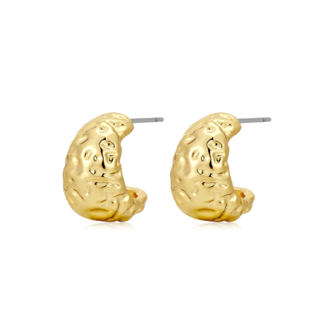 Luv AJ Mini Molten Hoops- Gold