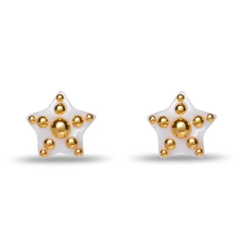 Lele Sadoughi Mother of Pearl Starfish Stud Earrings