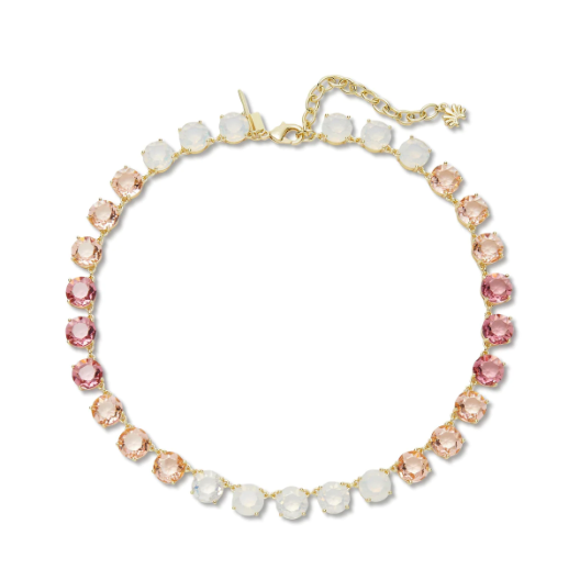 Lele Sadoughi Shell Pink Candy Crystal Necklace