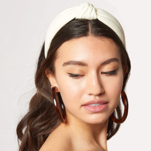 Lele Sadoughi Ivory Woven Headband
