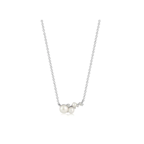 EF Collection 14k Diamond and Pearl Necklace