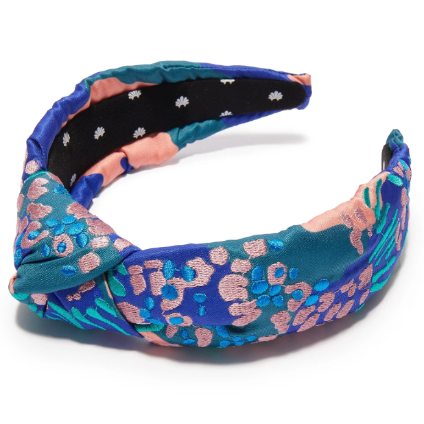 Lele Sadoughi Sea Reef Embroidered Knotted Headband