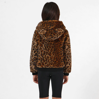 apparis kids, apparis lily kids coat in leopard.