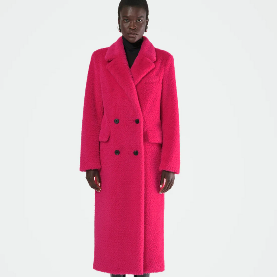 apparis jacket, apparis coat, apparis astrid shocking pink