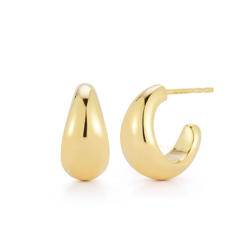 ef collection gold jumbo dome huggie earrings