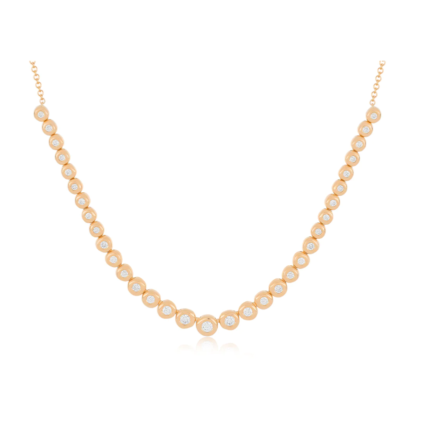 EF Collection Graduated Diamond Pillow Necklace