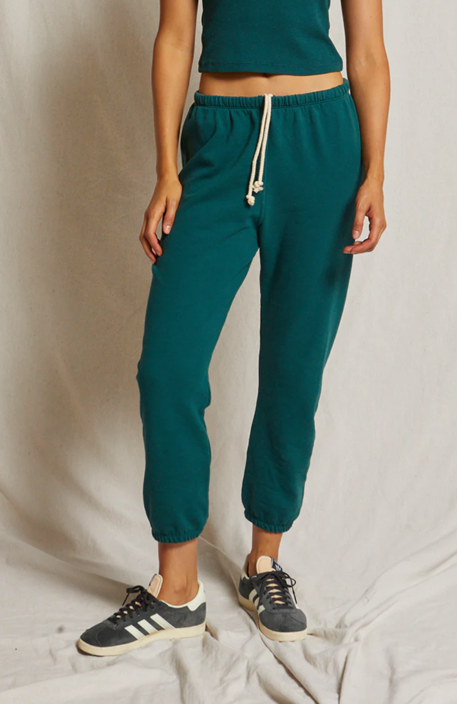 Perfect White Tee Johnny French Terry Easy Sweatpant Emerald