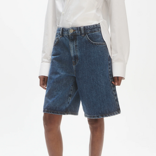 Les Coyotes De Paris Boyfriend Denim Shorts True Blue