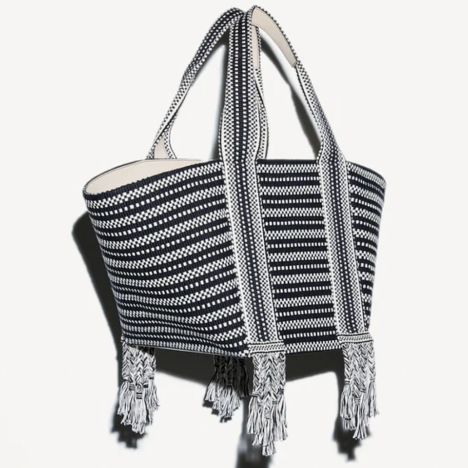 Amambaih Chulo Large Tote in Black & Ivory