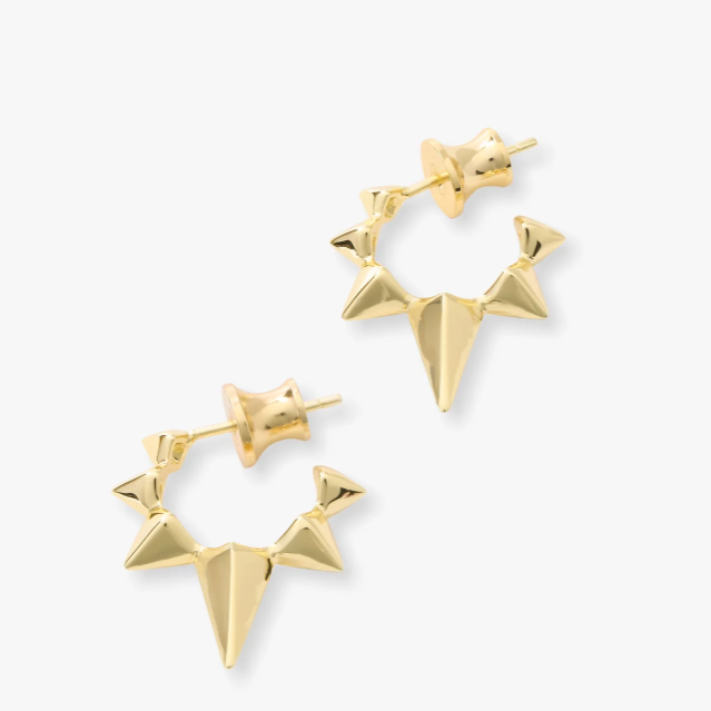 Melinda Maria, Melinda Maria earrings, Jewelry, Melinda Maria Gold Hoops, Accessory, Fine jewelry, Gold Earrings, Spiked earrings, Earring