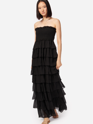 Cami NYC Stella Gown Dress, Cami NYC Chiffon Silk Dress, Cami NYC Black dress, Cami NYC Summer dress, Cami NYC Spring dress, Black dresses, Cami NYC Strapless dress, Cami NYC Ruffles