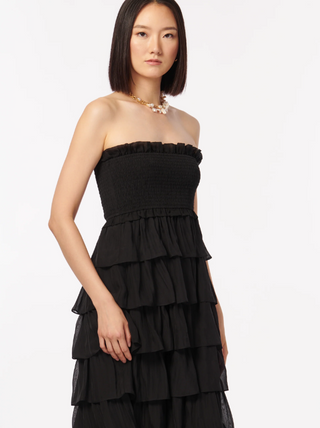 Cami NYC Stella Gown Dress, Cami NYC Chiffon Silk Dress, Cami NYC Black dress, Cami NYC Summer dress, Cami NYC Spring dress, Black dresses, Cami NYC Strapless dress, Cami NYC Ruffles