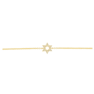 EF Collection Diamond Star of David Bracelet, Diamond Gold Bracelet, EF Collection Gold Bracelet, Yellow Gold bracelet, Star of david Jewelry