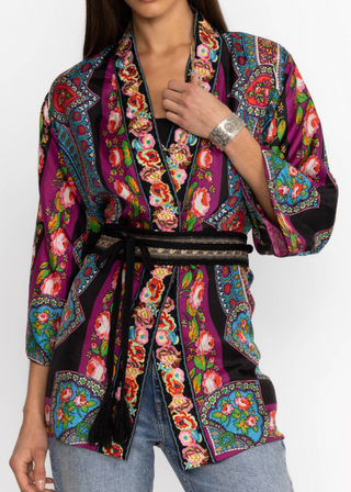 Johnny was rose spark yena reversible kimono, Johnny Was kimonos, johnny was, kimonos, jackets, pink kimonos, johnny was reversible kimonos, black kimonos, flower kimonos, Johnny was pink kimonos