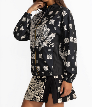 Johnny Was Bee Active Fill Zipper Jacket Myna Scarf