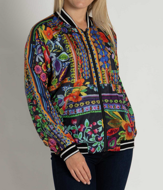 Johnny Was Tasha Bomber Jacket (Reversible) Brush