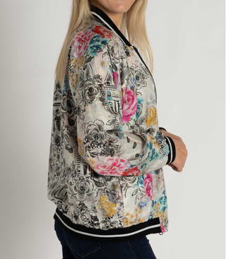 Johnny Was Tasha Bomber Jacket (Reversible) Brush