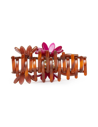 Lele Sadoughi Rust Petunia Claw Clip