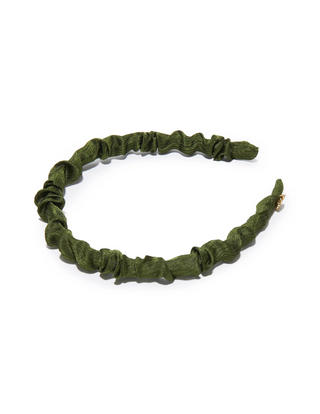 Lele Sadoughi Jessie Silk Headband Pine Green