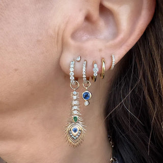 Three Stories Peacock Eye Feather Charm